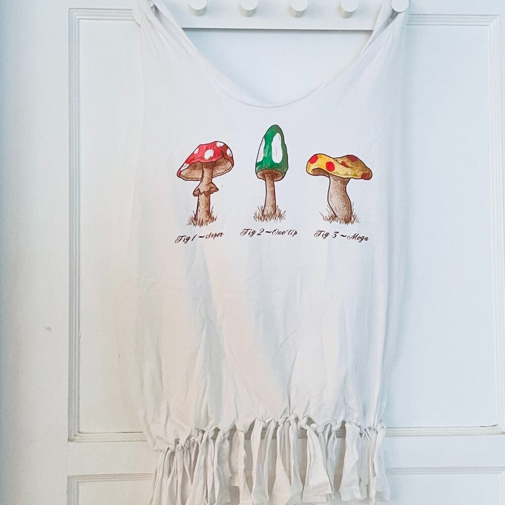 UPCYCLED Super Mario Mushrooms Threadless T-Shirt Tote